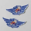 Qingyi custom DIY clothing labels self adhesive iron on embroidery woven patch for fabric apparel
