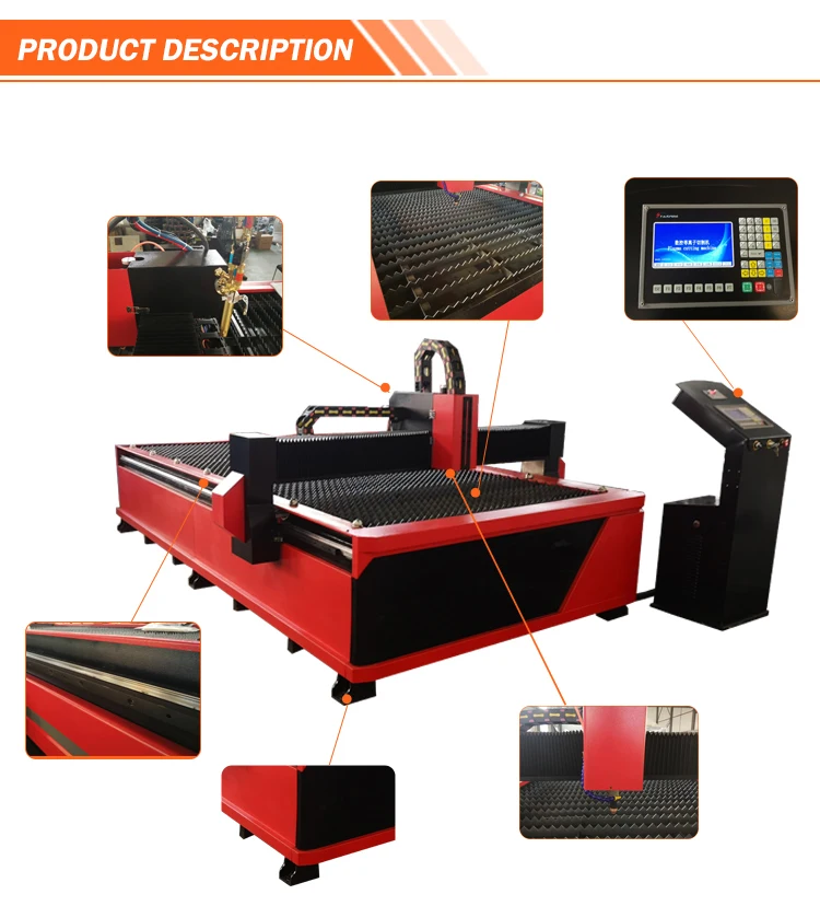 1325 100A Iron Metal Steel Stainless Cnc Plasma Cutting Machine