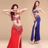 Cheap Belly Dance Clothes Adult Woman Fashion Belly Dance Costume Bra Waistband 2 Pieces Set Sexy India Performance Wear ZH2042