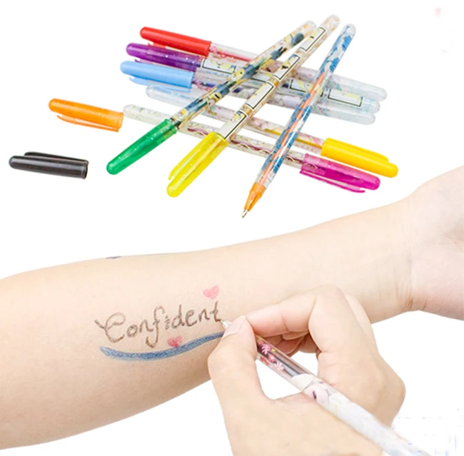 Skin Art Pen Type Nontoxic Tattoo Body Glitter Gel Pen Buy Tattoo