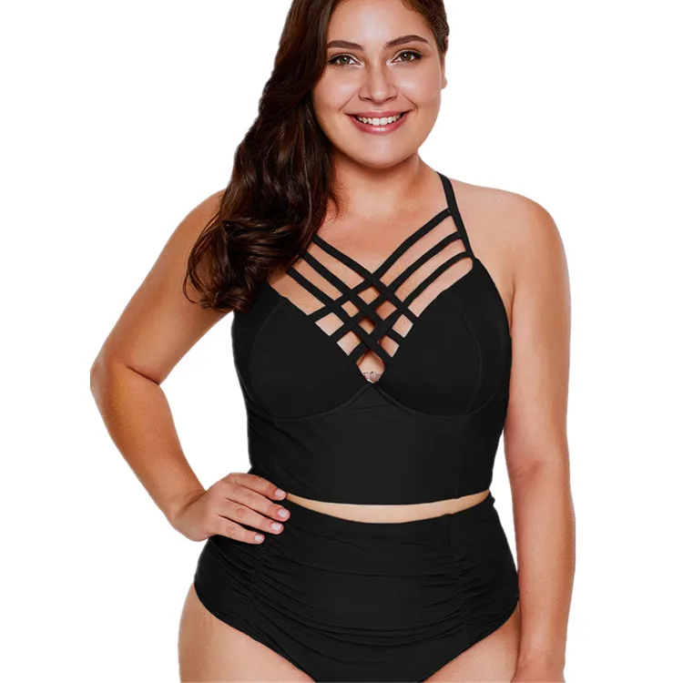 

Wholesale plus size fat women bikini with high waisted, Picture