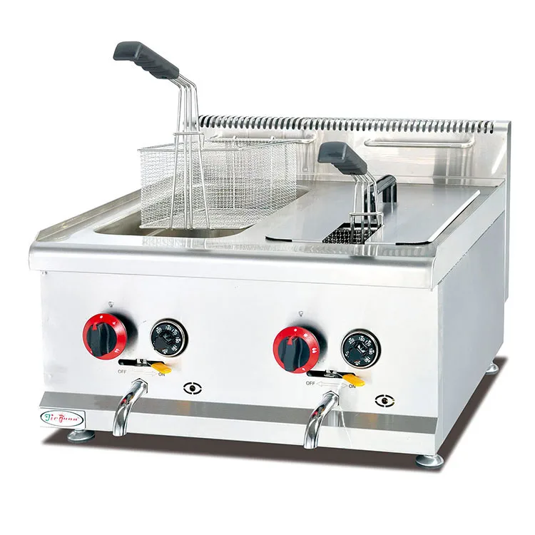 14L Counter Top Gas Deep Fryer with Thermostat GF71A, View countertop