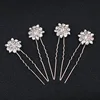 European Wholesale New Design Simple Hair Pin Flower Crystal Bride Jewelry Hair Ornaments For Wedding Party Bridesmaid Gift