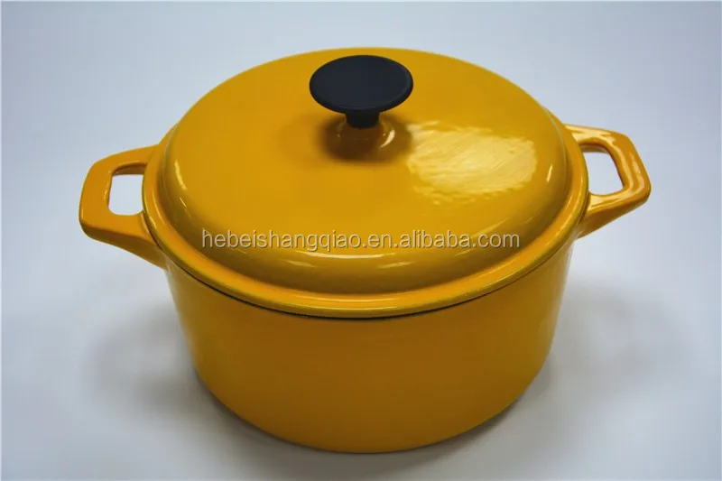 Yellow Enamel Cast Iron Casserole Set With Plastic Knob Buy Premium Cookware Casserole