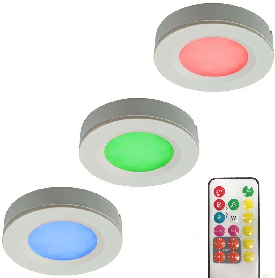 color-changing rgb led puck light