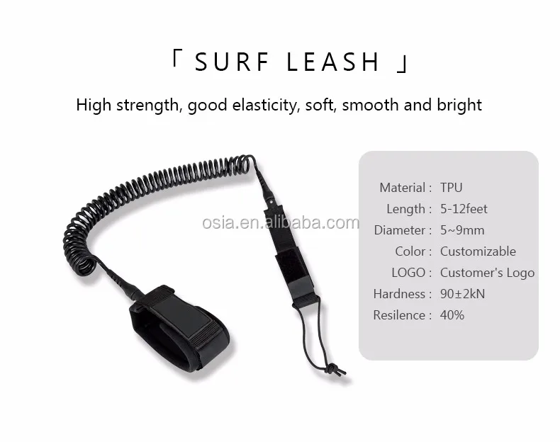 surfing coil leash for bodyboard