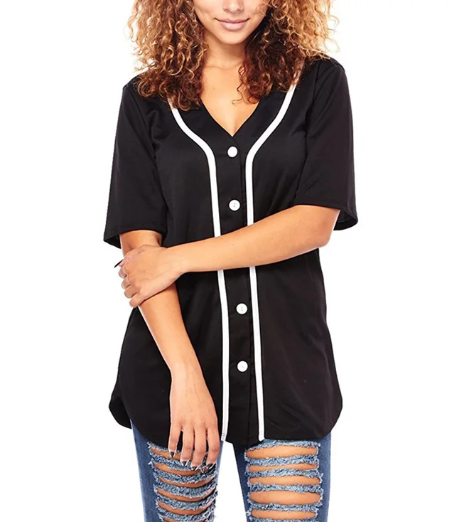Source Womens Ladies Great Solid Button Down plain blank Baseball