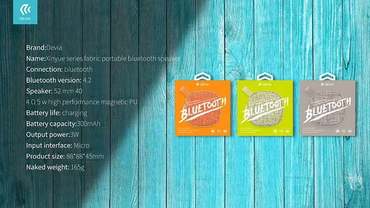 Devia Factory Promotion Cinya Series Rear Kit Outdoor Keyring Portable wireless Speaker - ANKUX.COM
