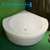 Foshan TOPV Supplier 10 Years Good Quality 1300mm 52" Small Corn Bathtub For 2 person