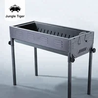 

Outdoor Camping Stainless Steel Foldable Charcoal BBQ Grill with Spits