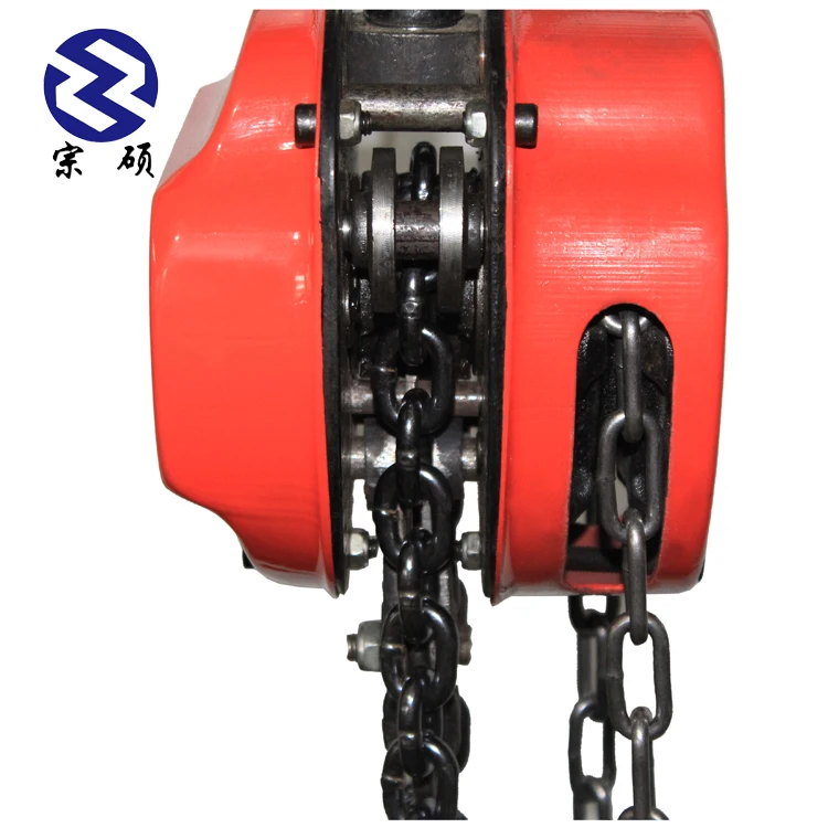 Customized Manual Hand Crank Hoist Manual Chain Pulley Block 1 Ton 1.5