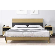 Bedroom furniture king size bed wooden nightstand with drawers