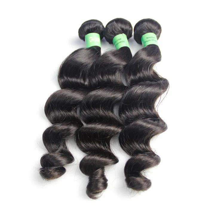 Wholesale Full Cuticle Aligned Loose Deep Wave Thick Ends Mink Brazilian Virgin Human Hair with closure frontal