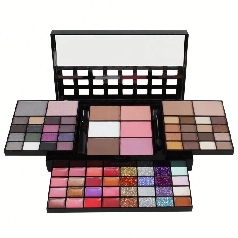 

No Logo Makeup Waterproof Longlasting Kit Factory Price 74 Color Eyeshadow Blush Lipstick Concealer Set Makeup Palette