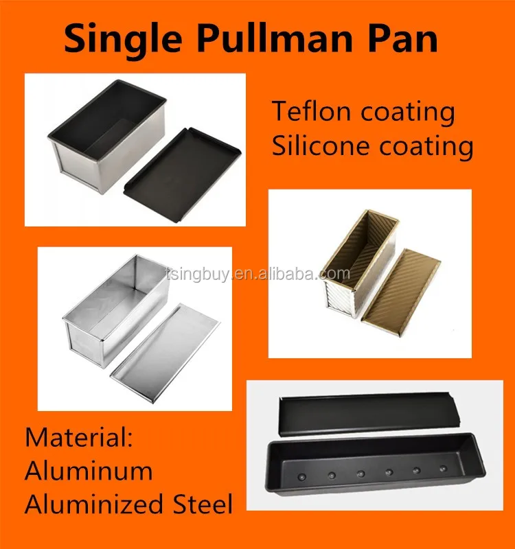Mini Nonstick Professional Club Sandwich Square Pullman Loaf Pan With
