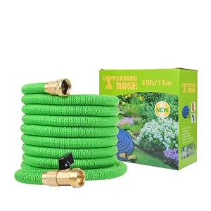 Image of 2019 Amazon Best Sell 100' 50' Expandable Garden Hose, Water Hose Pipe with 3/4' Brass Fittings
