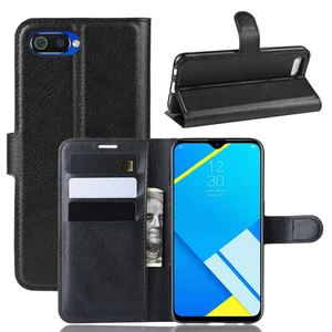 Realme C2 Flip Leather Wallet Phone Case Stand