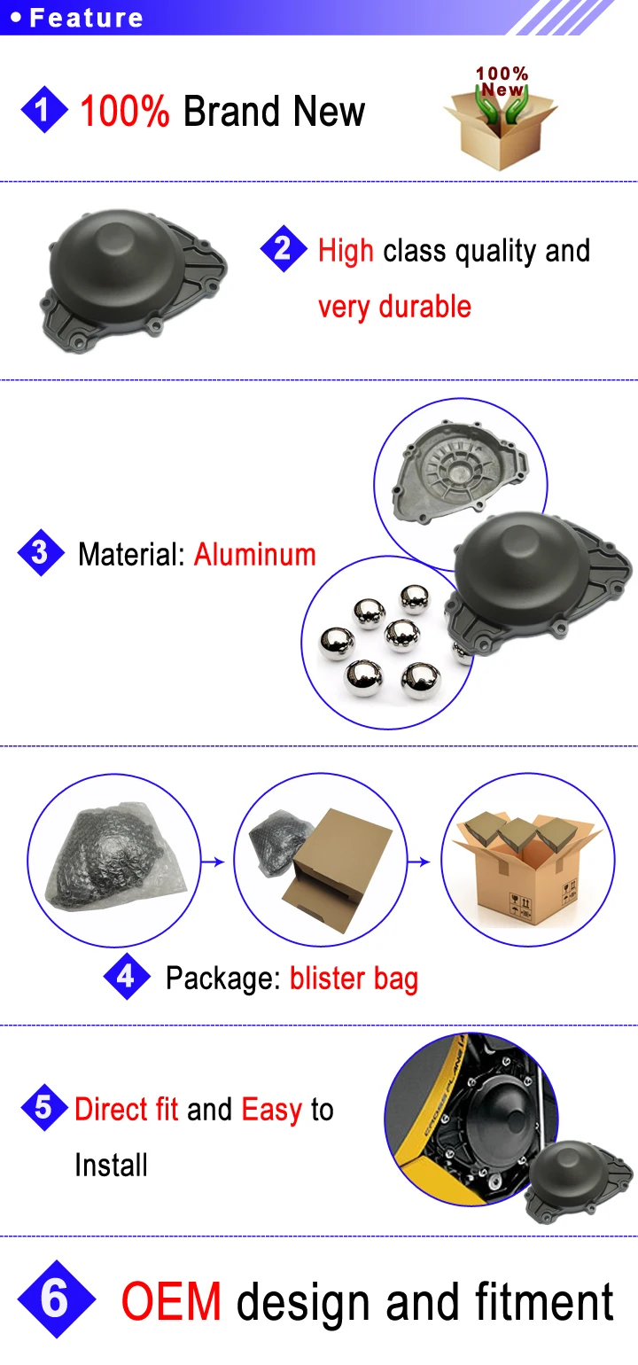 Fecdt001 For Triumph Triumph Daytona 675 2009stator Engine Cover Gray