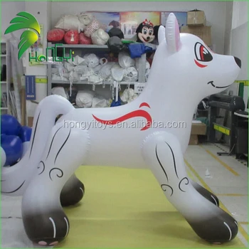 2 M Raksasa Tiup Putih Husky Anjing Mainan Tiup Kartun Karakter