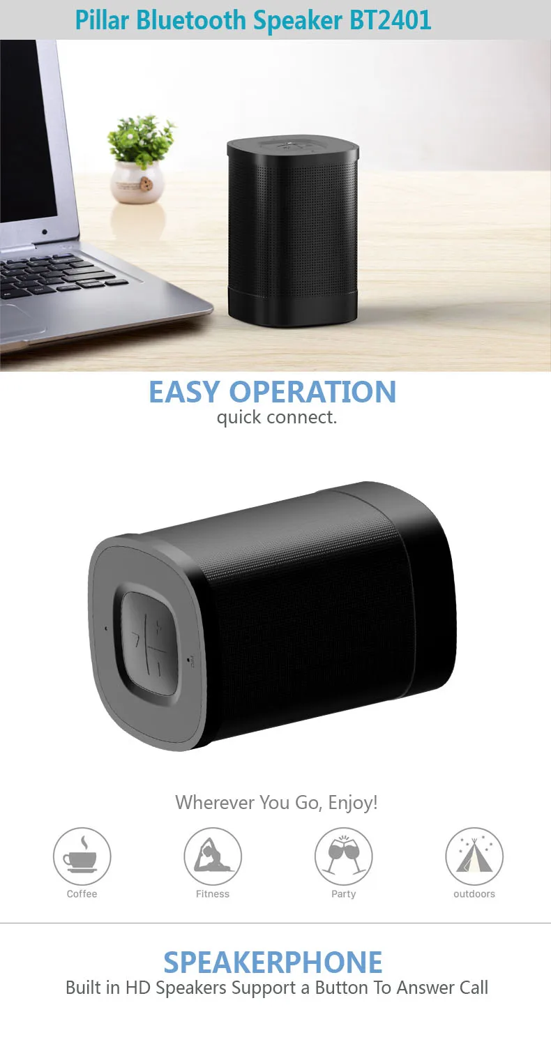 High Quality Portable Metal Mini Bluetooth Speaker Wireless Handsfree - ANKUX.COM