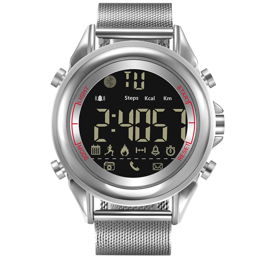 

stainless steel multi-function sports men watch