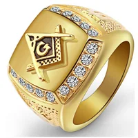 

Latest Design Freemason Symbol Masonic Unisex Wedding Band Ring
