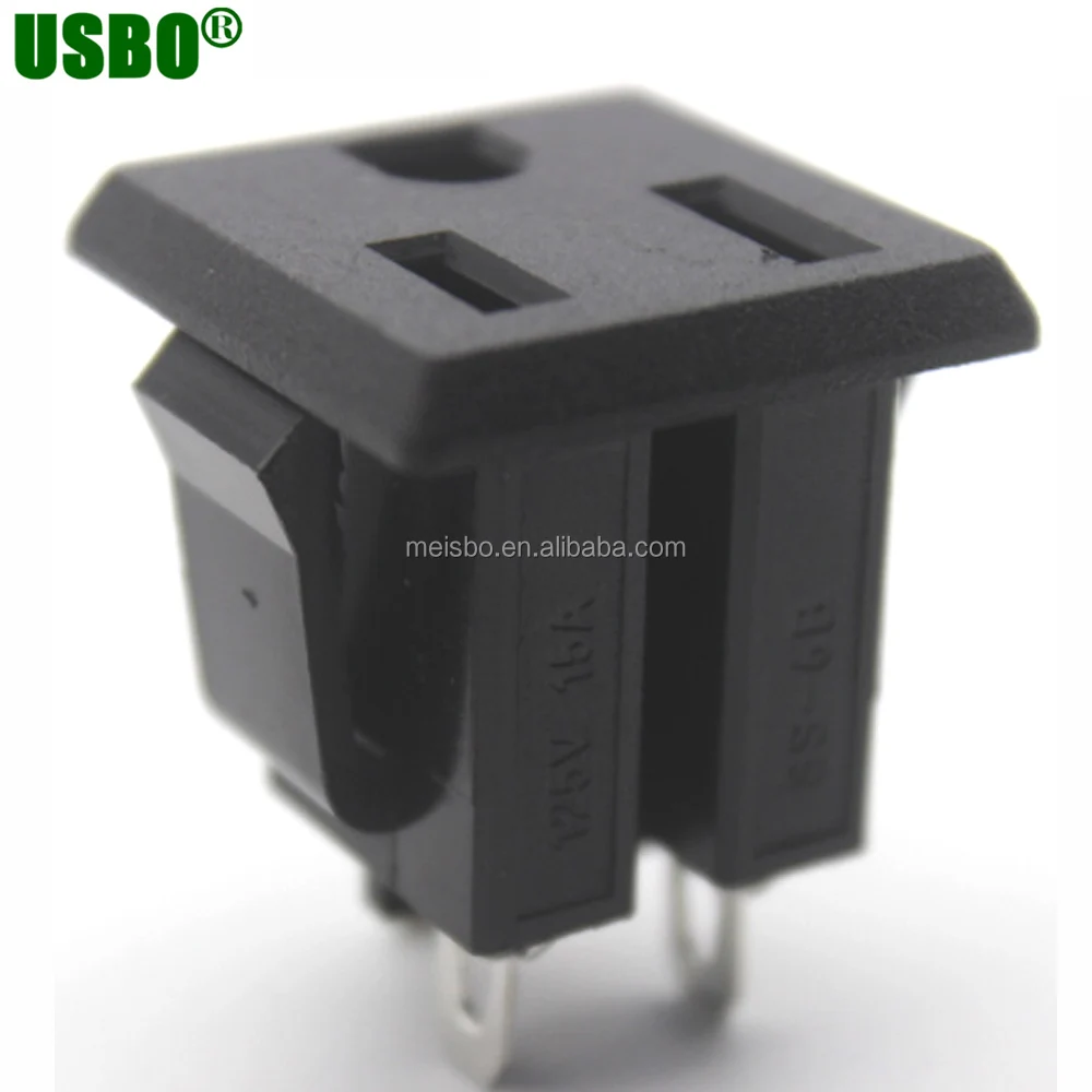 Ac Power Socket Outlet Plug Us 3p Power Receptacle 125v 15a Black - Buy ...