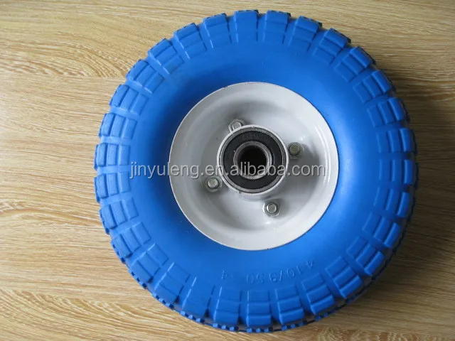 10inch 3.50-4 popular solid wheel pu foam wheel for hand trolley ,castor
