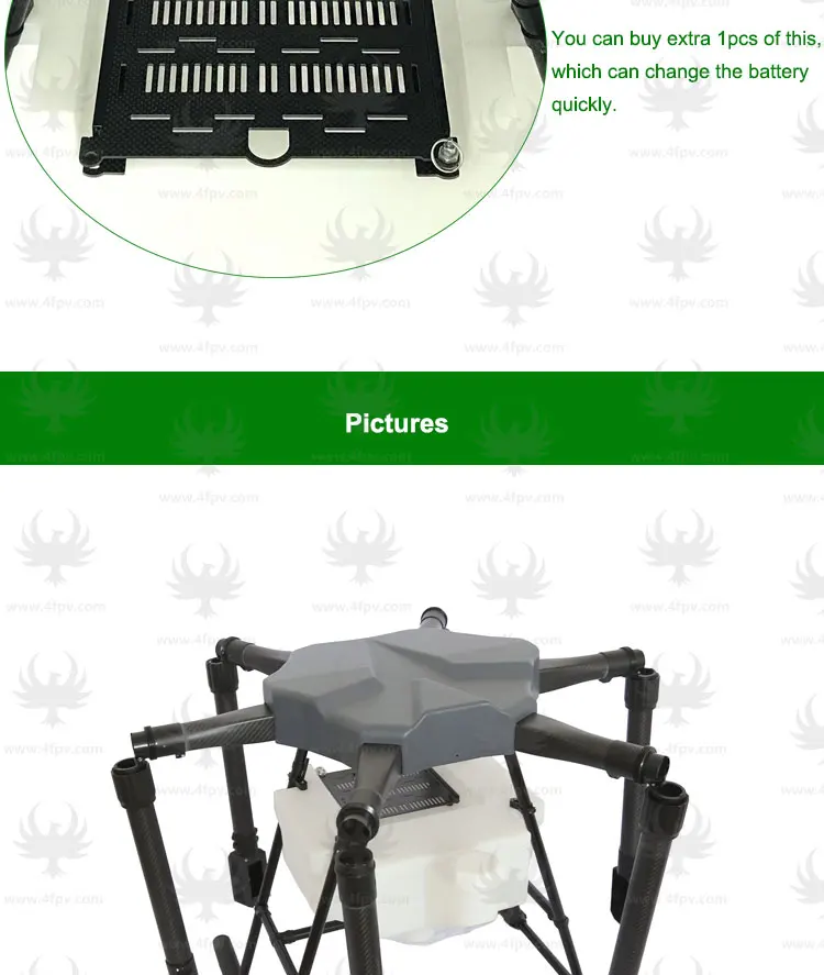 Jmrrc V1650mm Hexacopter Integrated 40mm Agriculture Drone Frame