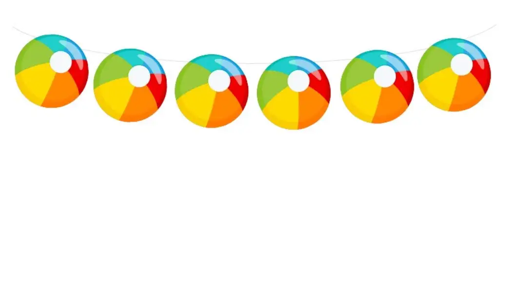 beach ball garland
