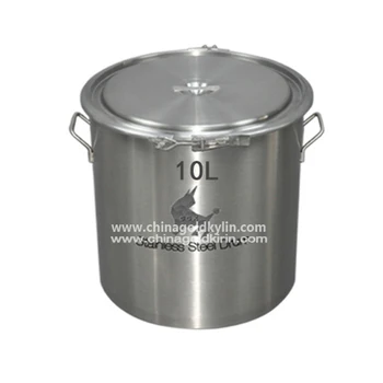 bucket milk stainless steel larger lid