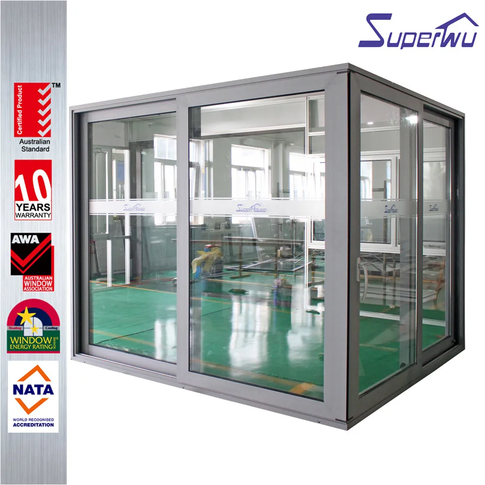 Classic new products Laminated bullet-proof glass interior and exterior lift and sliding doors with good heat resistant
