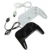 LQJP for Wii pro controller black color two generation classic pro wired controller joypad for nintendo wii