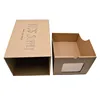 Natural material wood watch gift box custom inner size paper drawer storage box for cosmetics lipstick with clear window