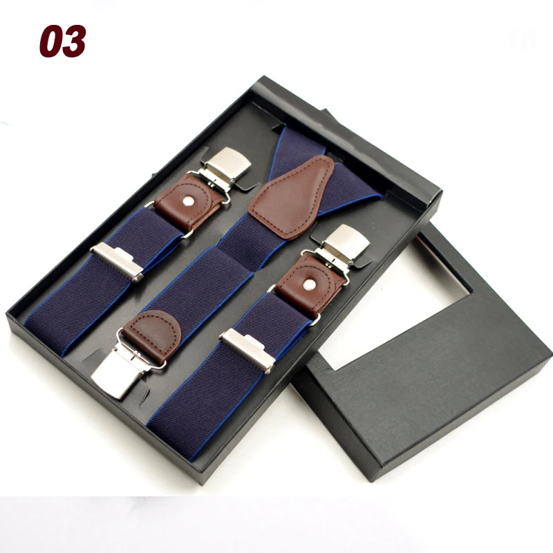 Classic Y Shaped Genuine Leather Men Braces With Extra Strong Clips ...