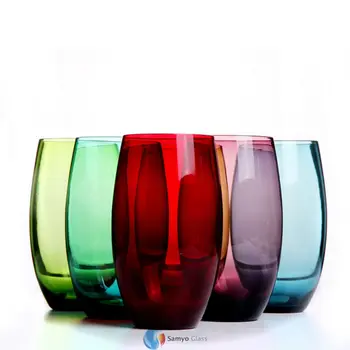 multi-colored plastic drinking glasses