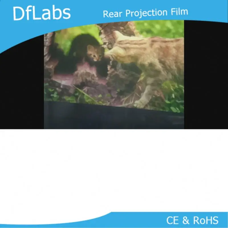 

top of Holo film for showcase, Transparent or dark grey color