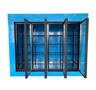 Cold storage/cold room with heating glass door