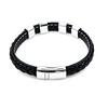 Cheap Black Genuine Leather Bracelet For Men Factory Jewelry Wholesale Price