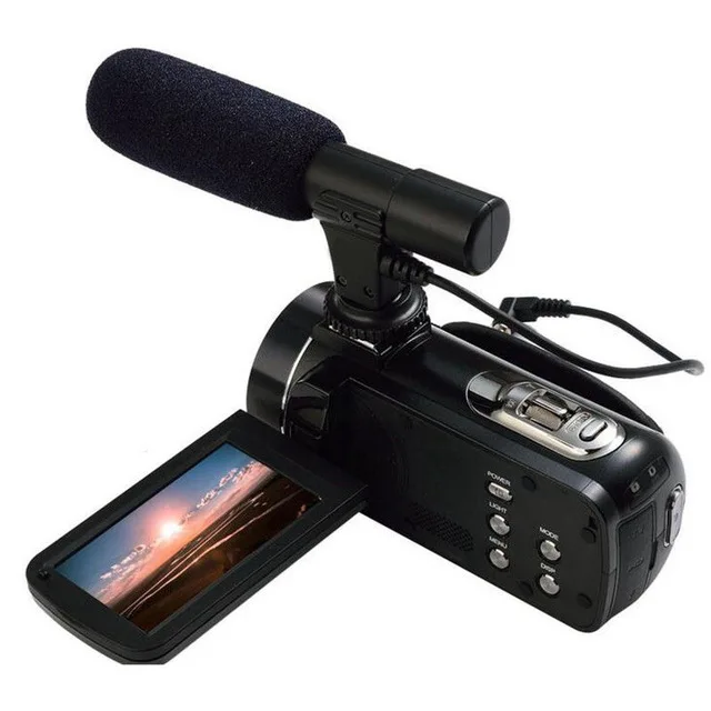 

Hot Selling Excellent Quality Wifi Digital Camcorder 1080P Full HD 3inch Touch Screen External Hot Shoe Wide Angle Lens