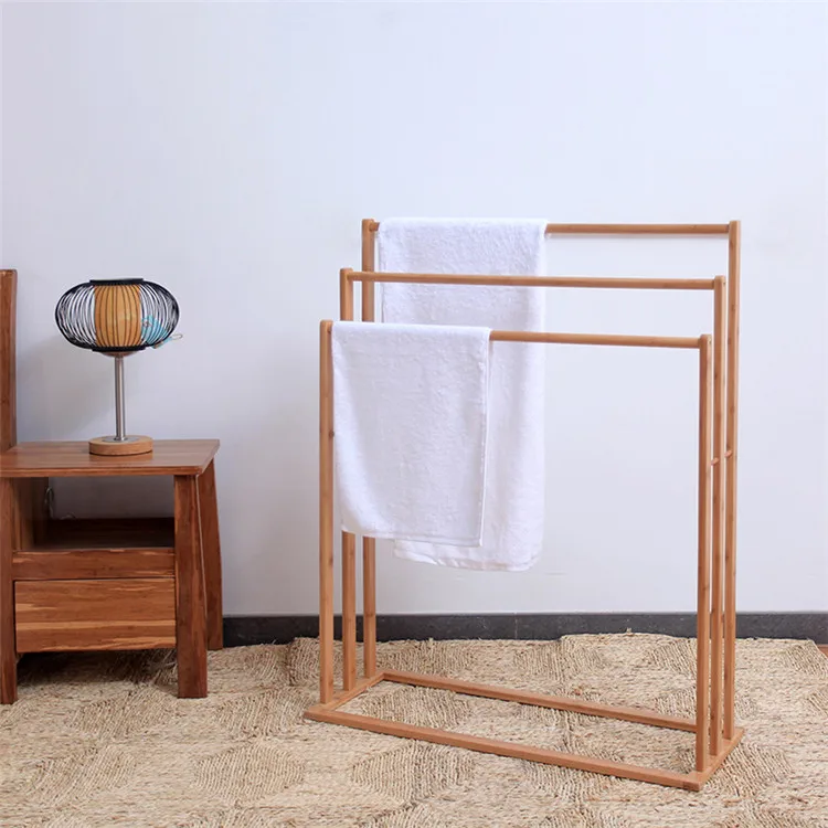 bamboo ladder towel rack