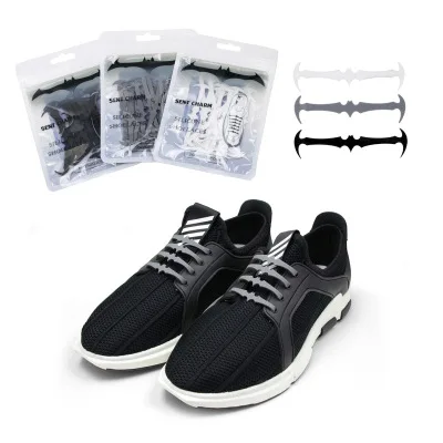 

New hot sale Trendy BAT Shape Silicone Shoe Laces Replace No Tie Lazy boa shoe laces, Picture color or custom color