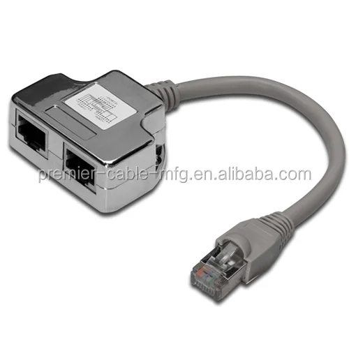 1 to 2 LAN Ethernet Network RJ45 Splitter Extender Plug Cable Adapter Connector