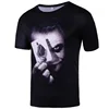 Cheap T-shirt Dark Knight Clown Joker Short Sleeved Bat man Tops Horror T-shirt Hip Hop Rock Men T-shirt