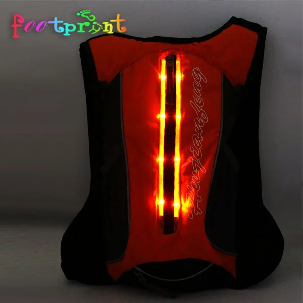 

Soft outdoor sport LED flashing backpack for men