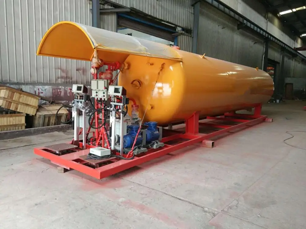 50m3 lpg skid staion with 2 units lpg filling scales