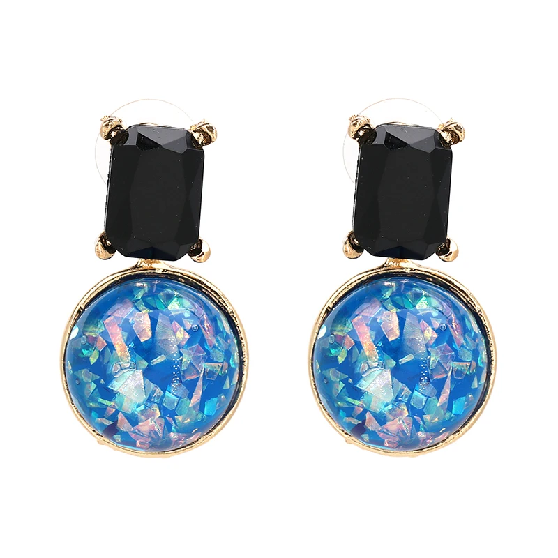 

Fashion Black Crystal Earrings For Women Opal Weddings Accessory Drop Earrings Female Jewelry Best Gift, Picture