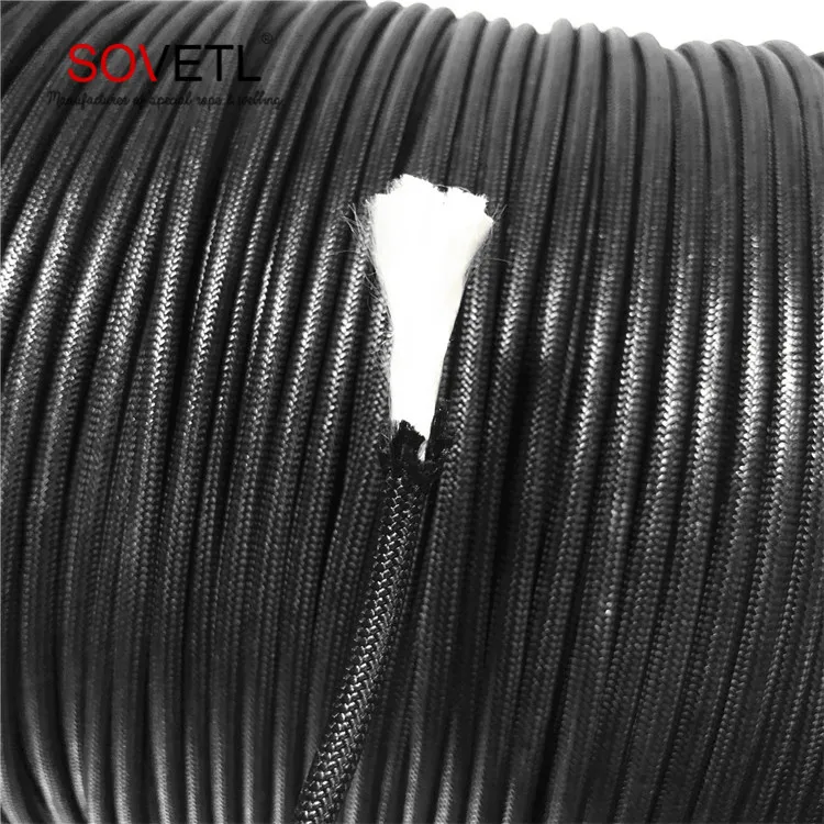 
Wholesale abrasion resistant black sheath white core spectrum rope 