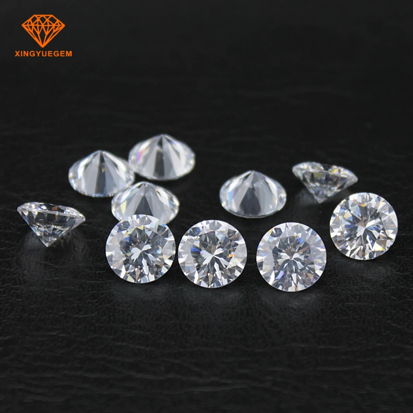 Loose Stones Cubic Zirconia Synthetic Gemstone Round White 5.0mm Zircon ...