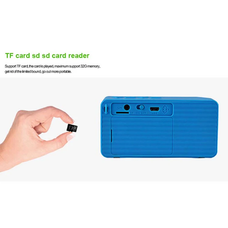 Outdoor hands-free wireless mini bass portable cube bt speaker with FM TF card - ANKUX.COM